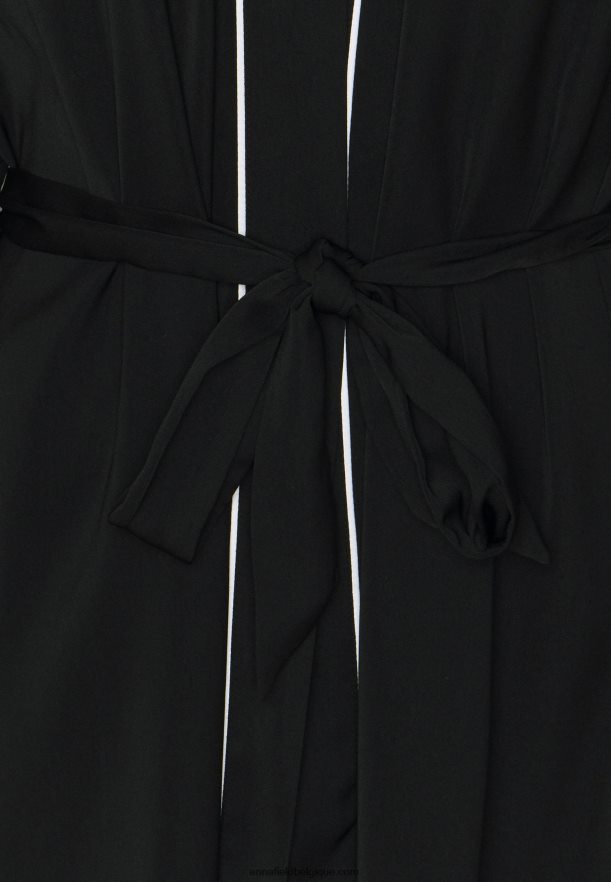 femmes amanda satin robe de chambre robe de chambre noir Anna FieldNHH26B1088