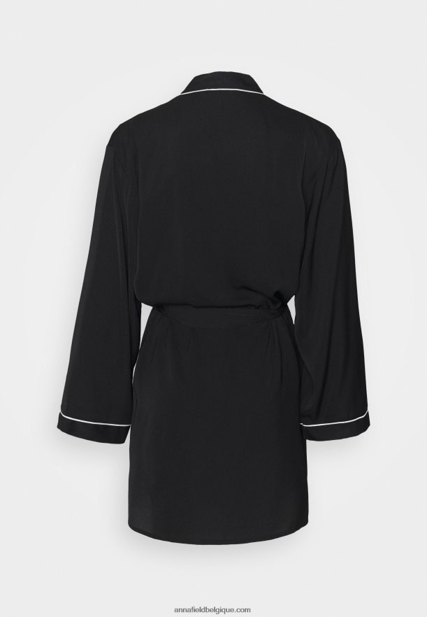 femmes amanda satin robe de chambre robe de chambre noir Anna FieldNHH26B1088