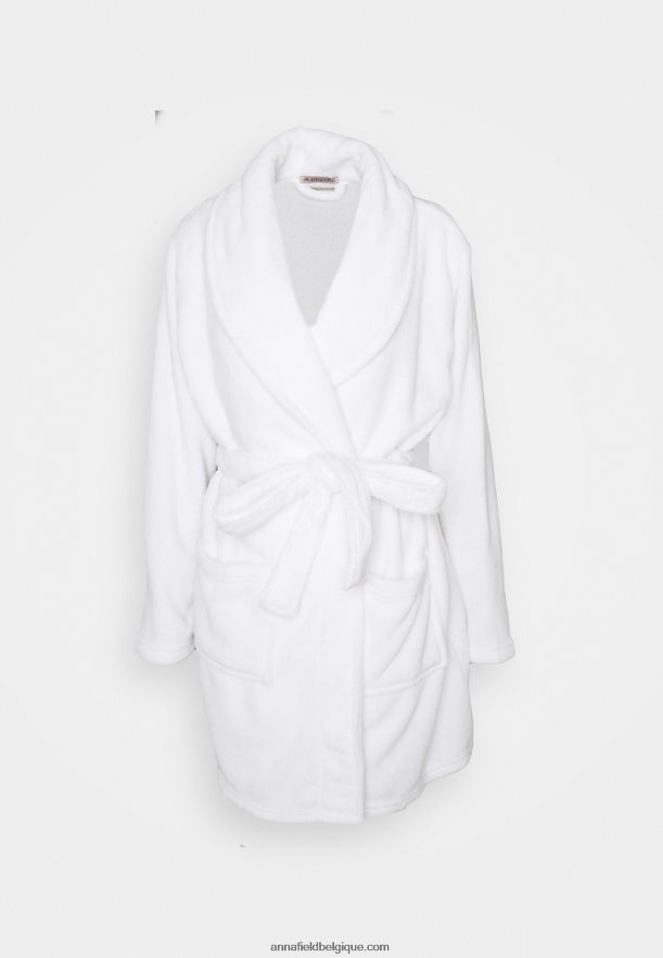 femmes dames en peluche peignoir robe de chambre blanc Anna FieldNHH26B1087
