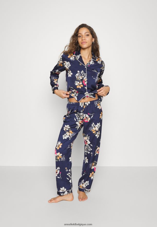 femmes ensemble pyjama bleu foncé Anna FieldNHH26B1070