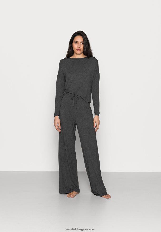 femmes ensemble pyjama gris foncé Anna FieldNHH26B1071