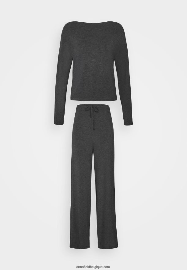 femmes ensemble pyjama gris foncé Anna FieldNHH26B1071