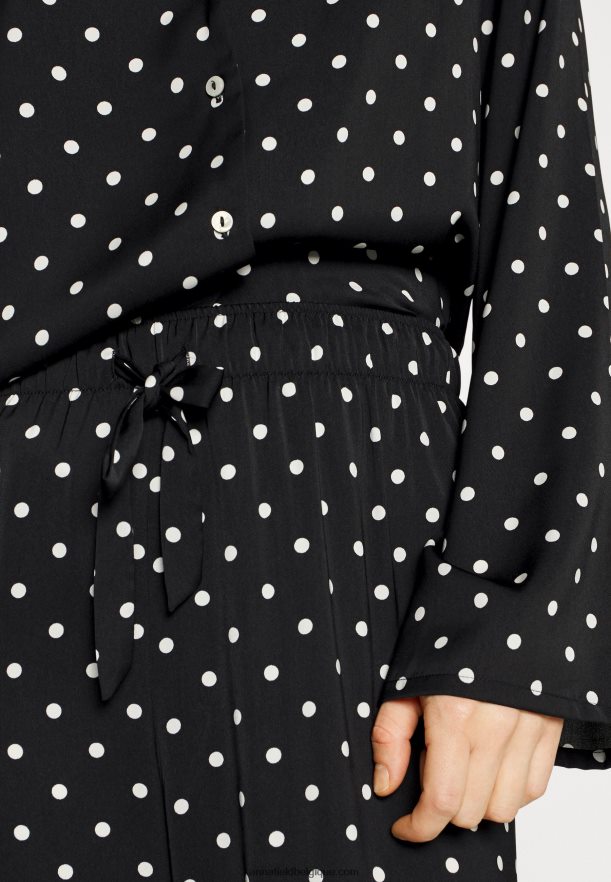 femmes ensemble pyjama noir/écru Anna FieldNHH26B1062