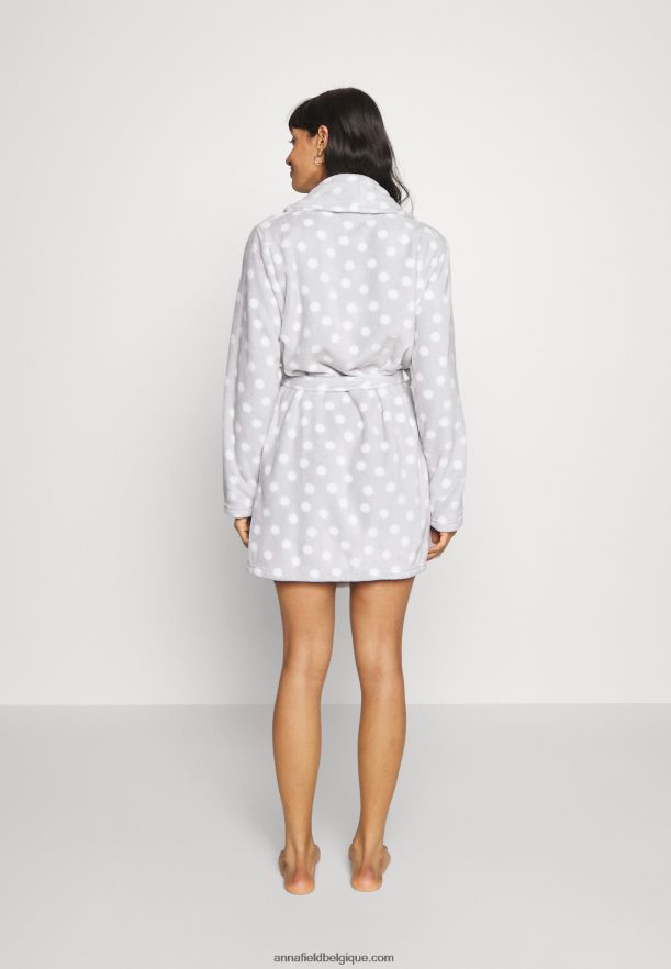 femmes robe de chambre gris/blanc Anna FieldNHH26B1093