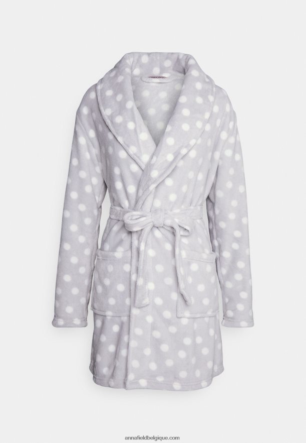 femmes robe de chambre gris/blanc Anna FieldNHH26B1093