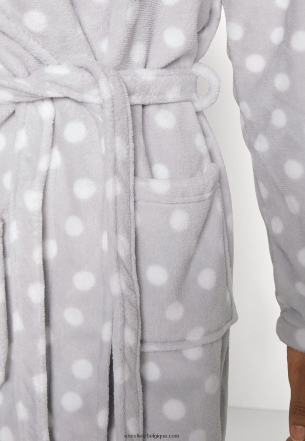 femmes robe de chambre gris/blanc Anna FieldNHH26B1093