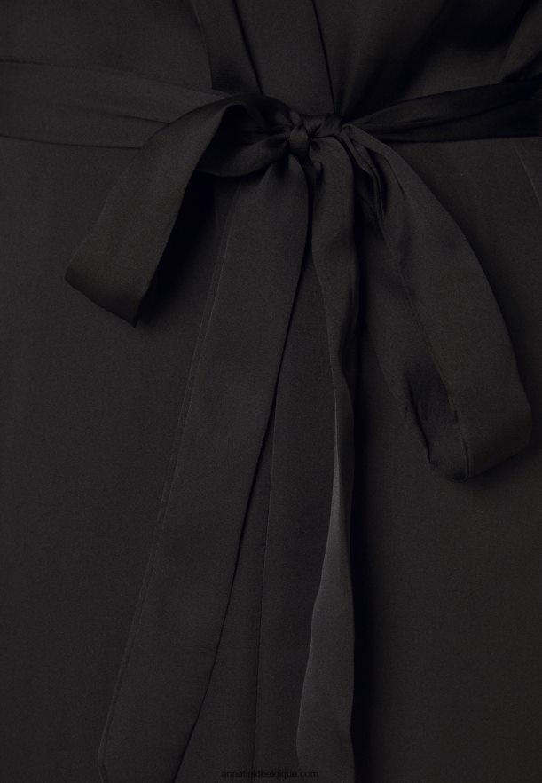 femmes robe de chambre noire Anna FieldNHH26B1085