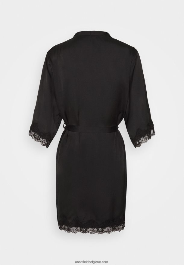 femmes robe de chambre noire Anna FieldNHH26B1085